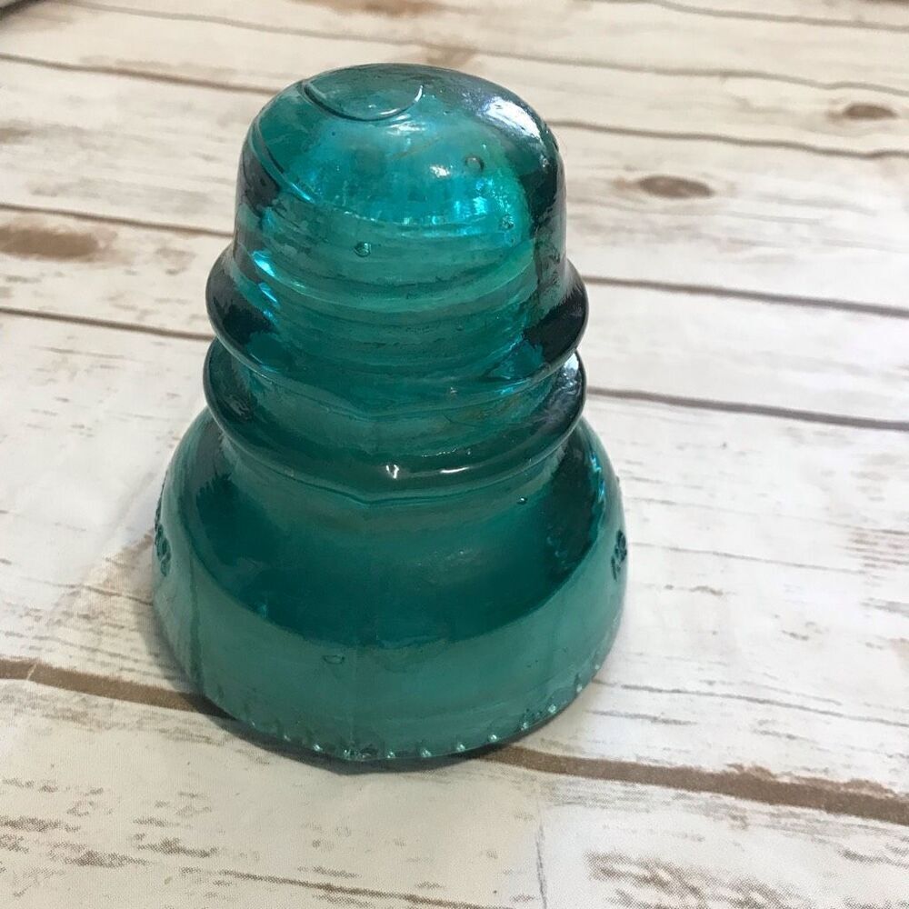 Vintage Hemingway Aqua Blue Glass Insulator no 40 - Picture 3 of 10